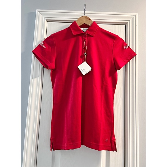 ❗️FINAL❗️ 🆕 CLOVER Bobby Jones Pro Tour COCA COLA Golf Polo 🔴🔴 - Picture 2 of 6